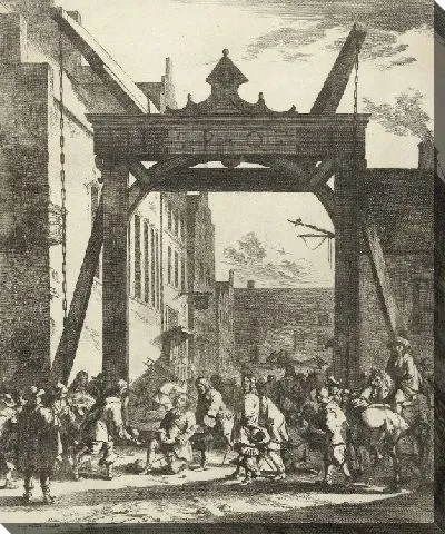 Картина День благодарения графа Йохана Мауриц после аварии на мосту Франекера, 1665