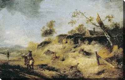 Картина Песчаный берег с путешественниками