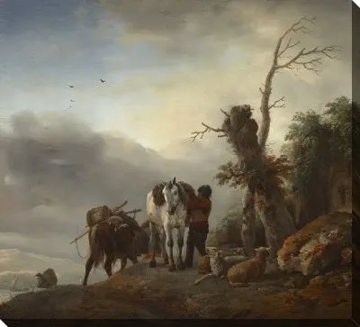 Картина Пейзаж с конями