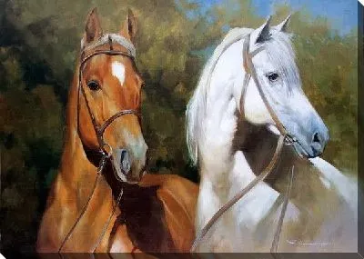 Картина маслом Лошади (Horses) №12