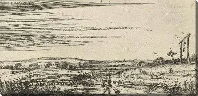 Картина Пейзаж с виселицей возле Гарлема