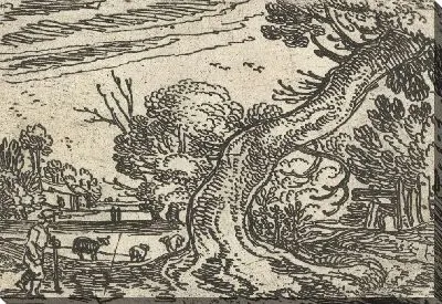 Пастух у косого дерева