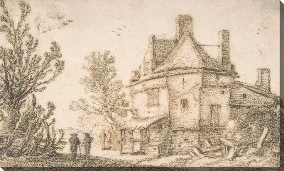 Картина Пейзаж с трактиром