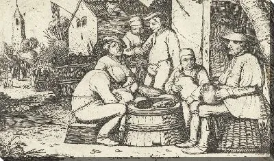 Картина Шесть фермеров сидят около тонны в гостинице