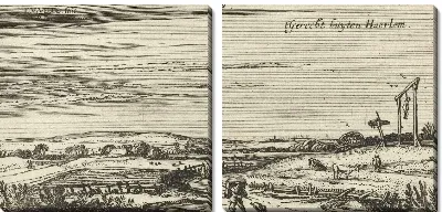 Картина Пейзаж с виселицей возле Гарлема