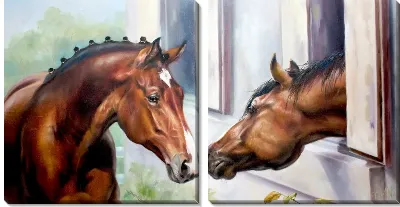 Модульная картина Лошади (Horses) №15