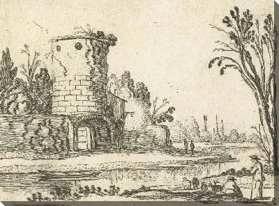 Картина Круглая башня с воротами