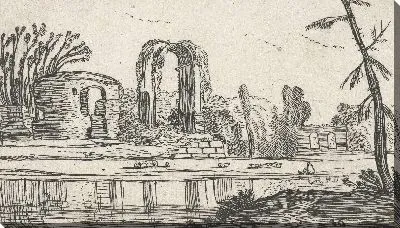 Античные руины у реки