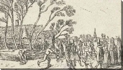 Картина Фигуристы на льду на ферме