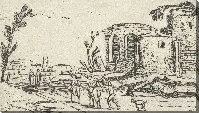 Картина Пейзаж с руинами