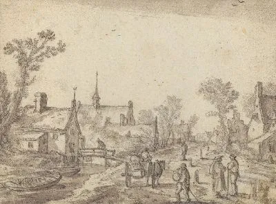 Картина Деревенская улица