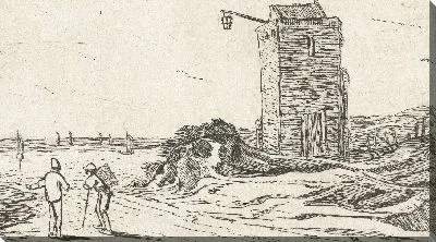 Картина Путь мимо маяка на пляже