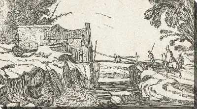 Картина Путь мимо водопада