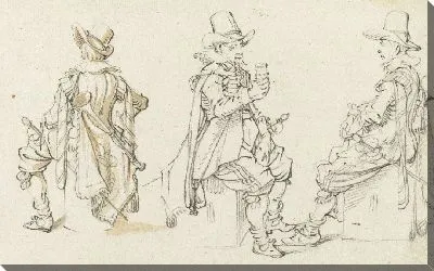 Картина Три этюда сидящего трубача