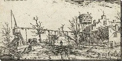 Картина Пейзаж с пивоварней