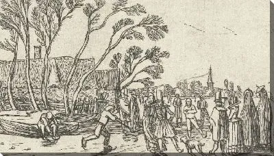 Картина Фигуристы на льду на ферме