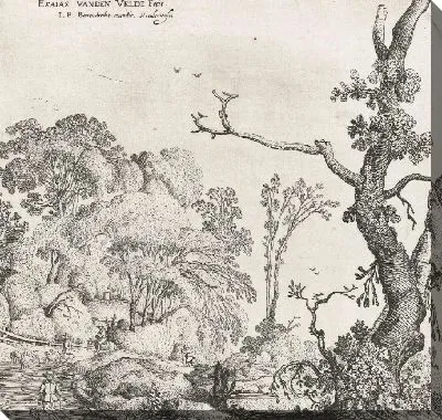 Картина Пейзаж с деревьями №15