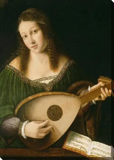 Картина Леди играет лютню