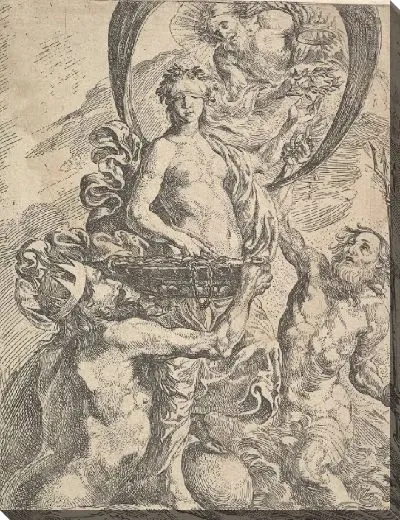 Картина Юпитер, Плутон и Нептун, предлагающие свои богатства удаче