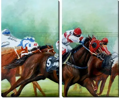Модульная картина Скачки (Races) №6
