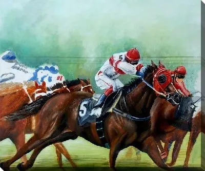 Картина маслом Скачки (Races) №6