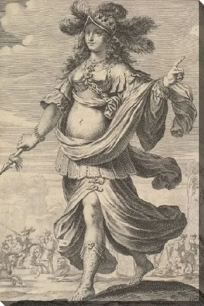 Картина Зенобия, иллюстрация от Пьера Ле Мойна «Галерея сильных женщин»