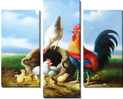 Модульная картина Курицы (Chickens) №2