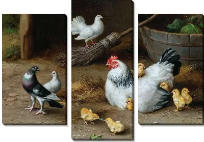 Курица с цыплятами (The hen with her chicks)