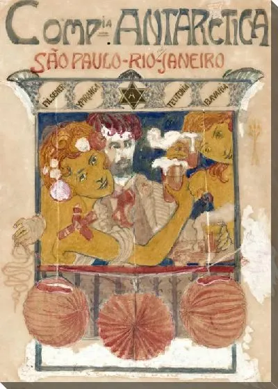 Картина [Рекламный плакат для] Companhia [de Bebidas] Антарктиды [до Рио-де-Жанейро С. А.] "
