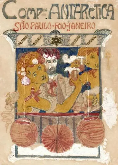 Картина [Рекламный плакат для] Companhia [de Bebidas] Антарктиды [до Рио-де-Жанейро С. А.] "