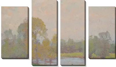 Вечерний серый Пейзажная живопись