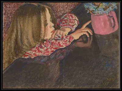 Картина Маленькая Хелен с вазой