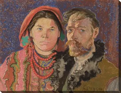 Картина Автопортрет с женой