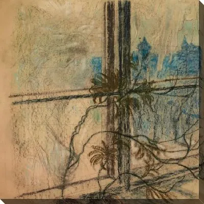 Картина Вид из окна на городские стены Кракова