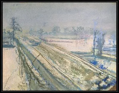 Картина Вид на гору Костюшко из окна в мастерской художника. 14 декабря 1904 г.