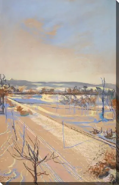 Картина Вид из окна в доме художника: Курган Костюшко в Кракове