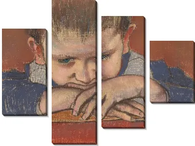 Картина Митек опирается на руки