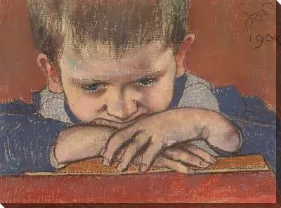 Картина Митек опирается на руки