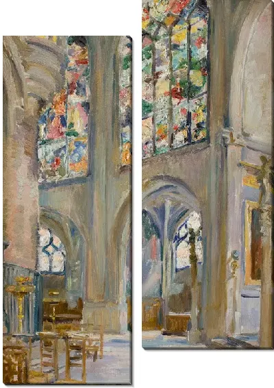 Картина Интерьер церкви Святого Этьена в Париже
