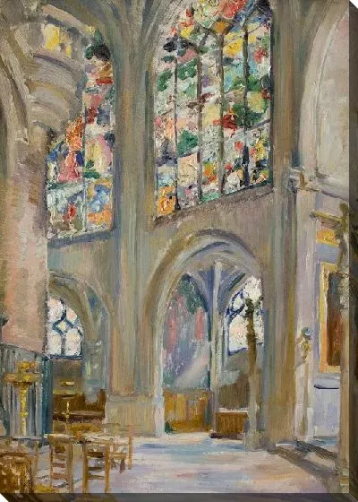 Картина Интерьер церкви Святого Этьена в Париже