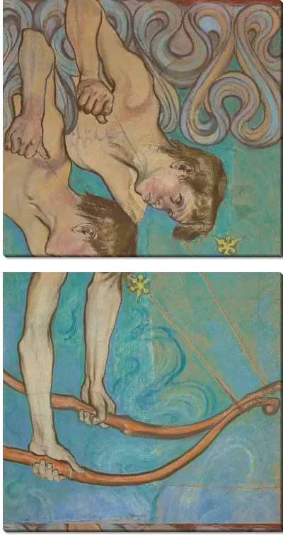 Картина Лучники - фрагмент «Падших ангелов». Эскиз росписи художественной росписи францисканской церкви в Кракове