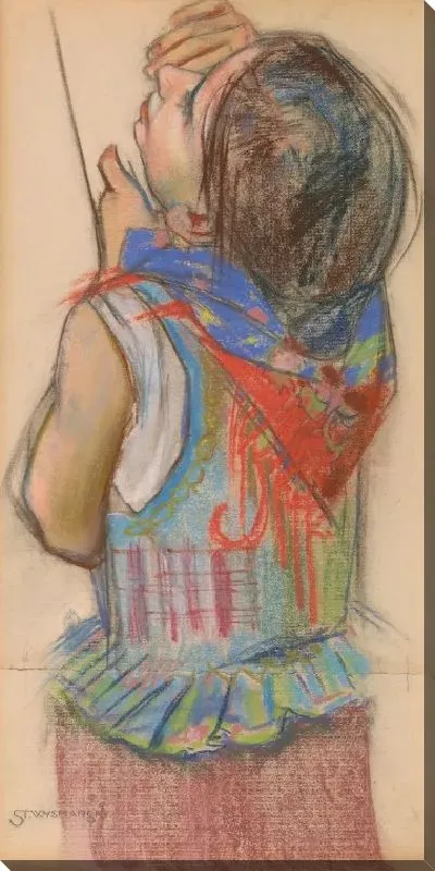 Картина Девушка из Кракова. Этюд к витражу для собора во Львове