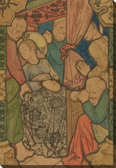 Картина Успение Марии. Дизайн квартала для западного витража в церкви Святой Марии в Кракове. Работа из портфолио "Сцены из жизни Девы Марии и Иисуса Христа"