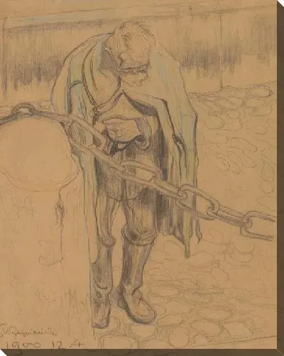 Картина Нищий возле церкви Святой Марии в Кракове