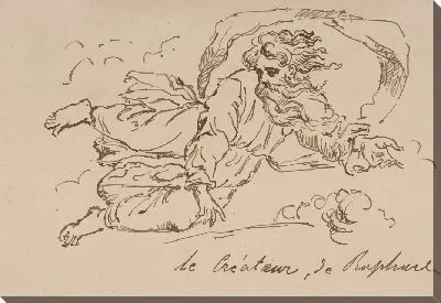 Картина «Ле Рафаэль». Бог Отец по картине Рафаэля из ватиканских лоджий. Лист из альбомов