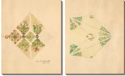 Картина Разграничение полихромии сводов нефа и пресвитерии церкви Святого Креста в Кракове