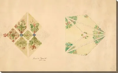Картина Разграничение полихромии сводов нефа и пресвитерии церкви Святого Креста в Кракове