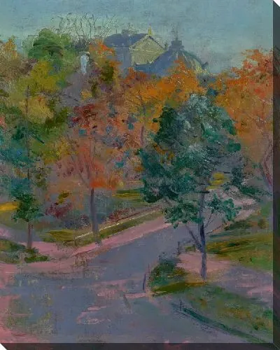 Картина Вид на театр Юлиуша Словакова в Кракове с улицы Зацише