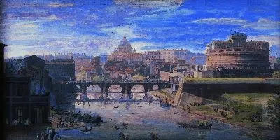 Картина Вид на замок Сант-Анджело