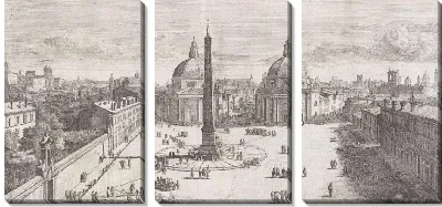 Картина Вид на Пьяцца дель Пополо в Риме